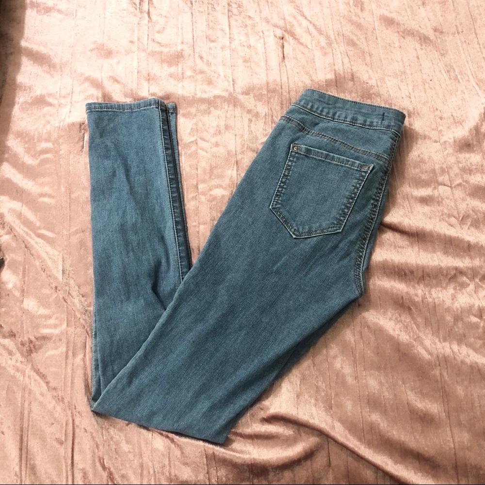 Suede blue Jeans size26w /29Long